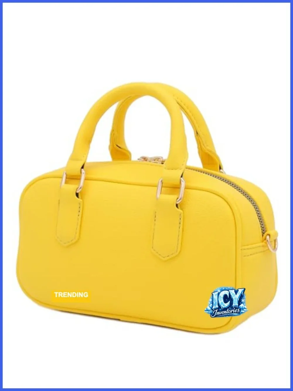 Mini PU Leather Satchel Purse Top Handle Crossbody Bag
